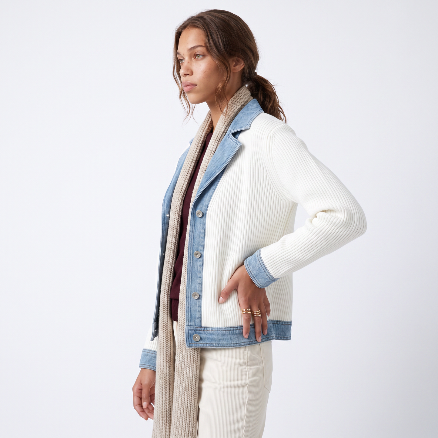 Sunoire elaine button jacket top side crop 01