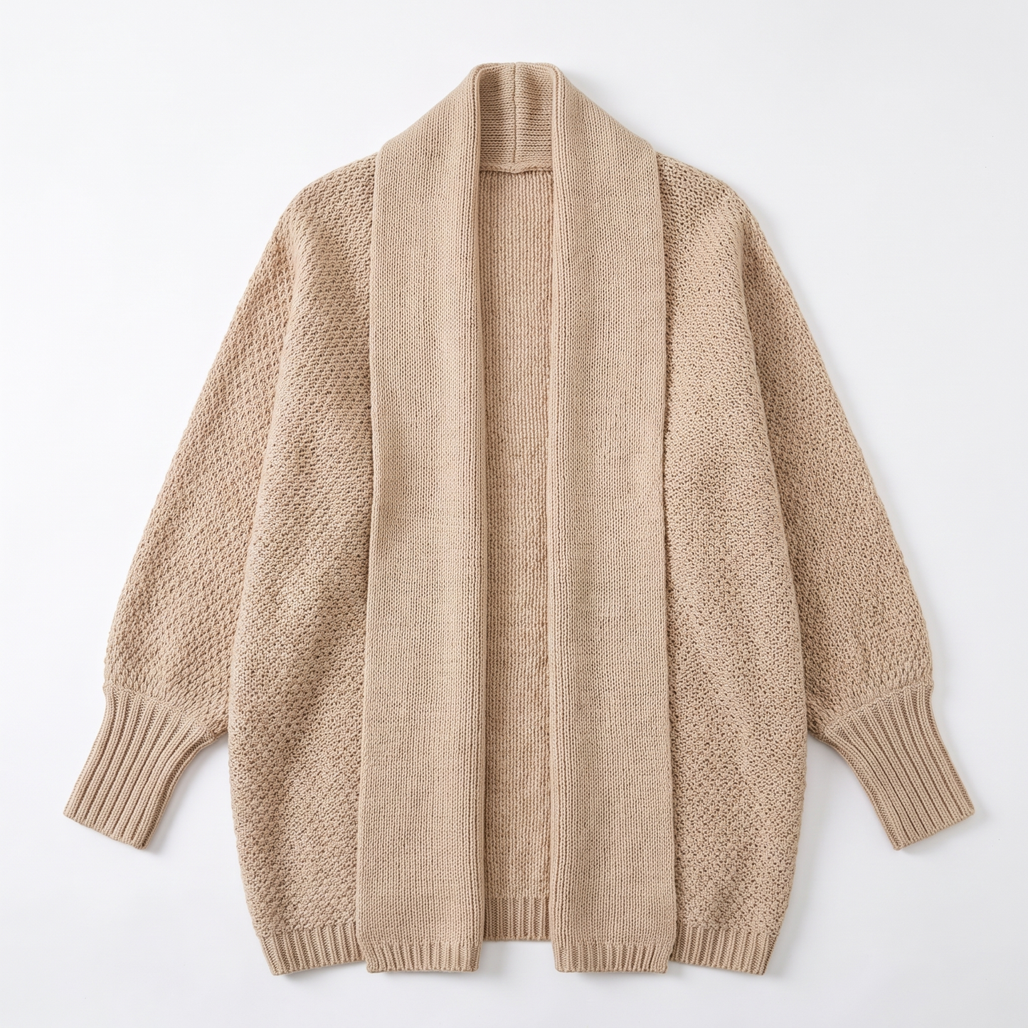 Sunoire elegant womens long sleeved cashmere cardigan perfect for winter garment flatlay 01