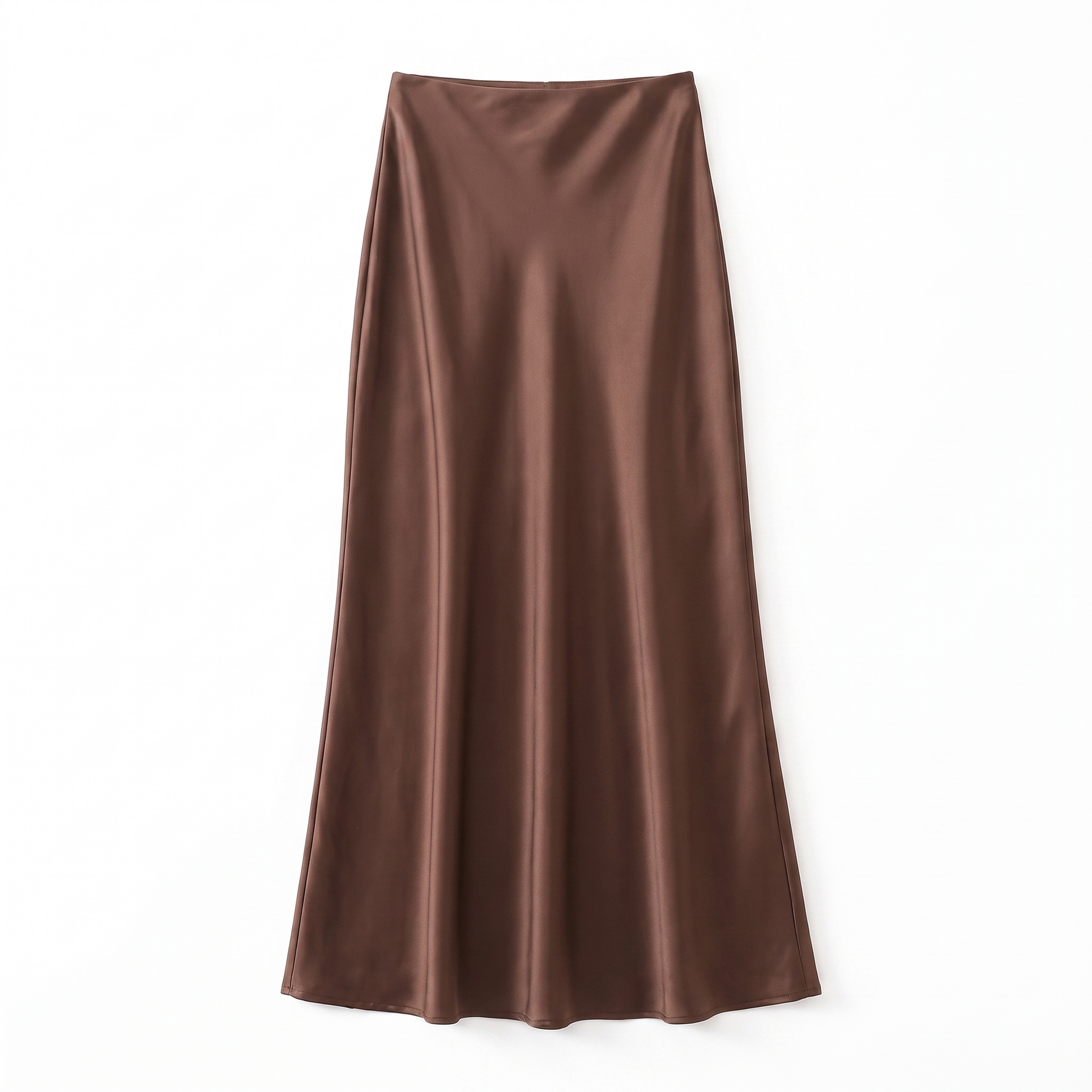 Sunoire elegante satijn zwarte trompet rokken mode slank cf63a7fb garment flatlay 01