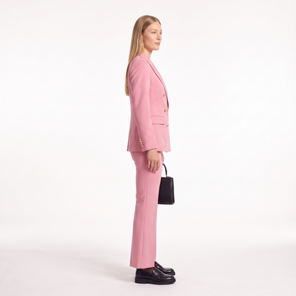 Double Breasted Blazer Pants Set, Two Piece Office Suit Set, Side