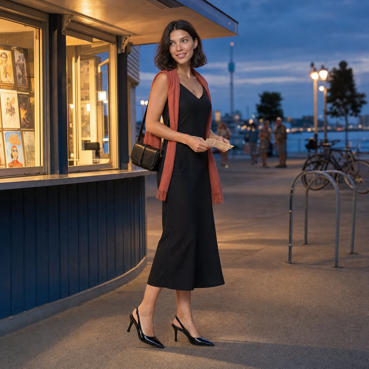 Patent Pointed Toe Slingback Stiletto Heels – Office Work Pumps — lifestyle photo