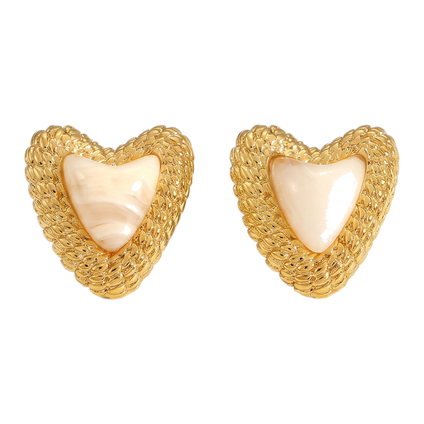 Sunoire european and american women 18k high quality gold earrings creative irregular pendant leaf earring fashion personalized jewelry 01 flatlay cream