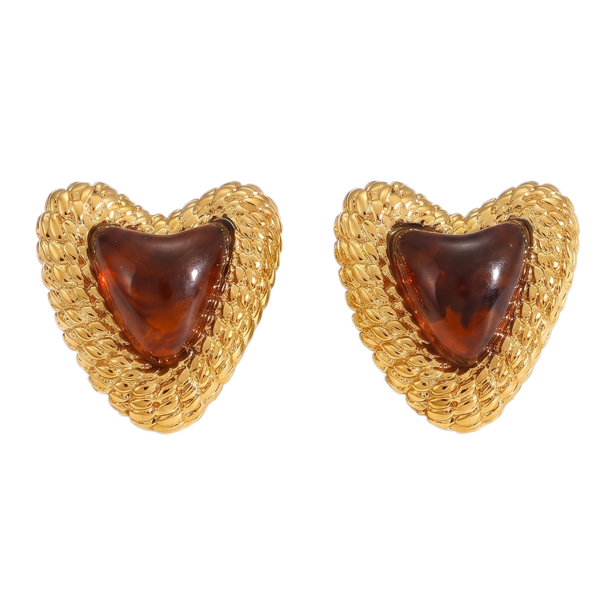 Sunoire european and american women 18k high quality gold earrings creative irregular pendant leaf earring fashion personalized jewelry 05 flatlay amber
