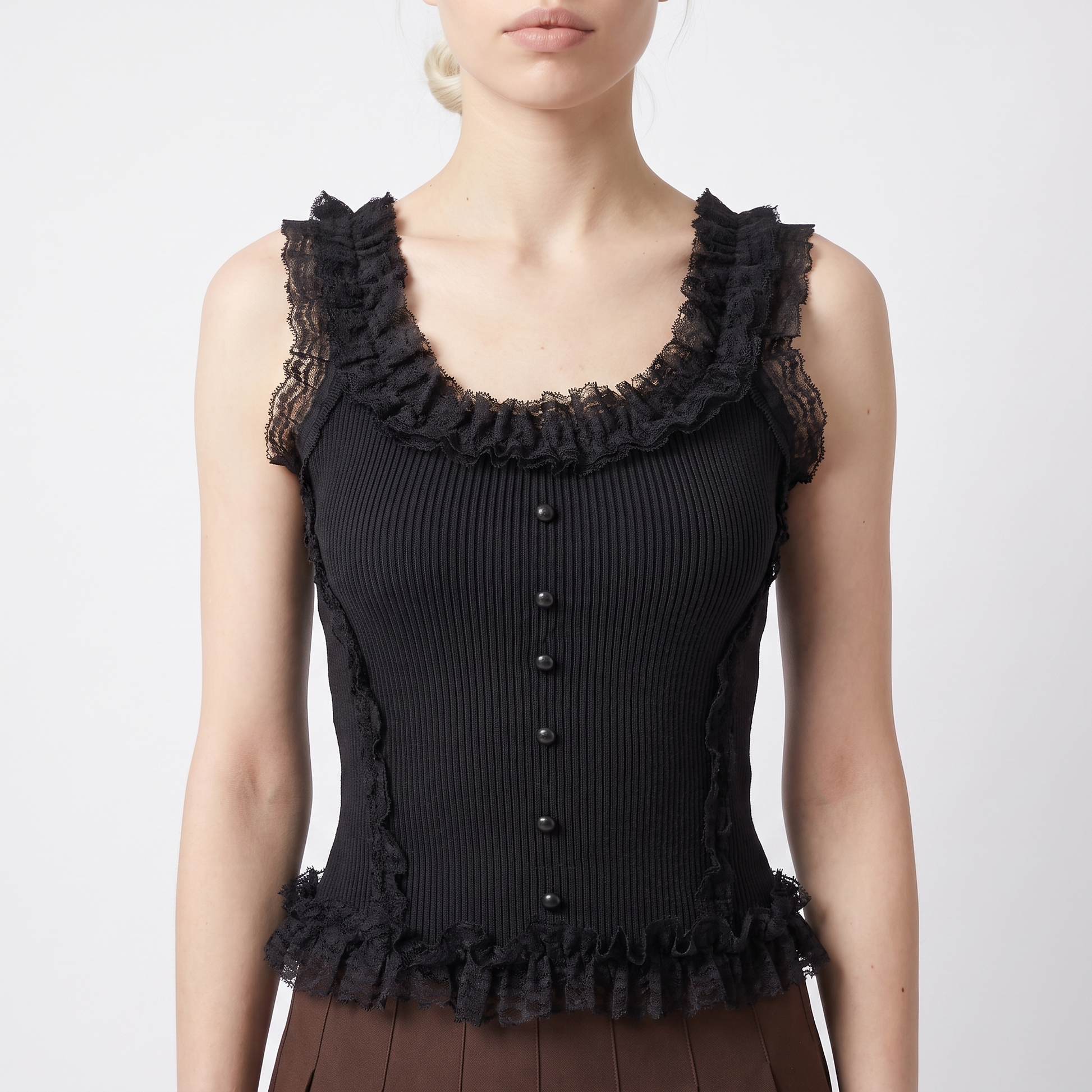 Sunoire esme black lace top top front crop 01