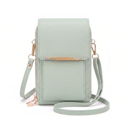 Sunoire fleur black phone crossbody bag colorway green front hero 01