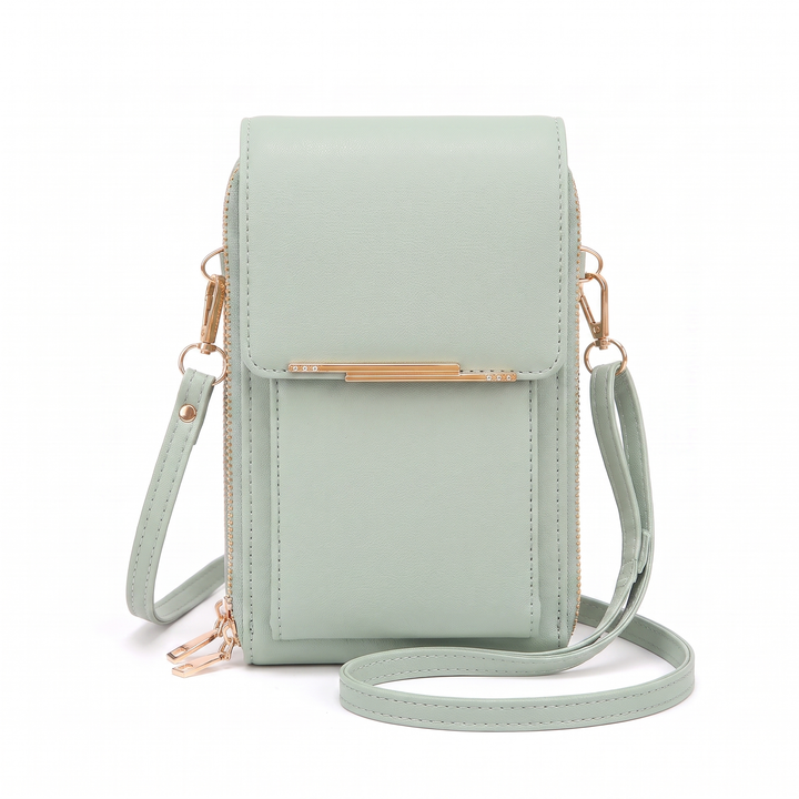 Structured Faux Leather Crossbody Bag – Black Everyday Casual Crossbody Purse — Green