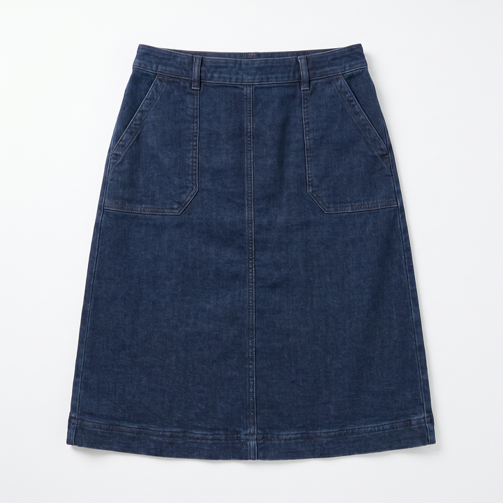 Sunoire grace a line knee length skirt elegant chic garment flatlay 01