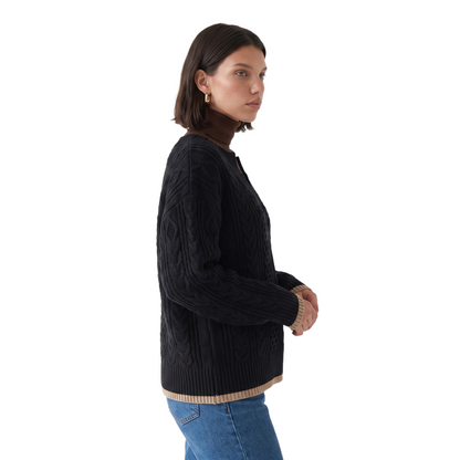 Sunoire grace-womens-oversized-cable-knit-sweater-v-neck-long-sleeve-jumper-top-side-crop-01--cutout.png