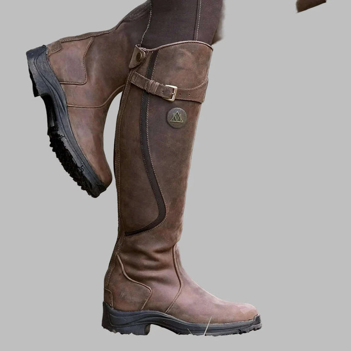 Orthopaedic Leather Boots in Dark Brown