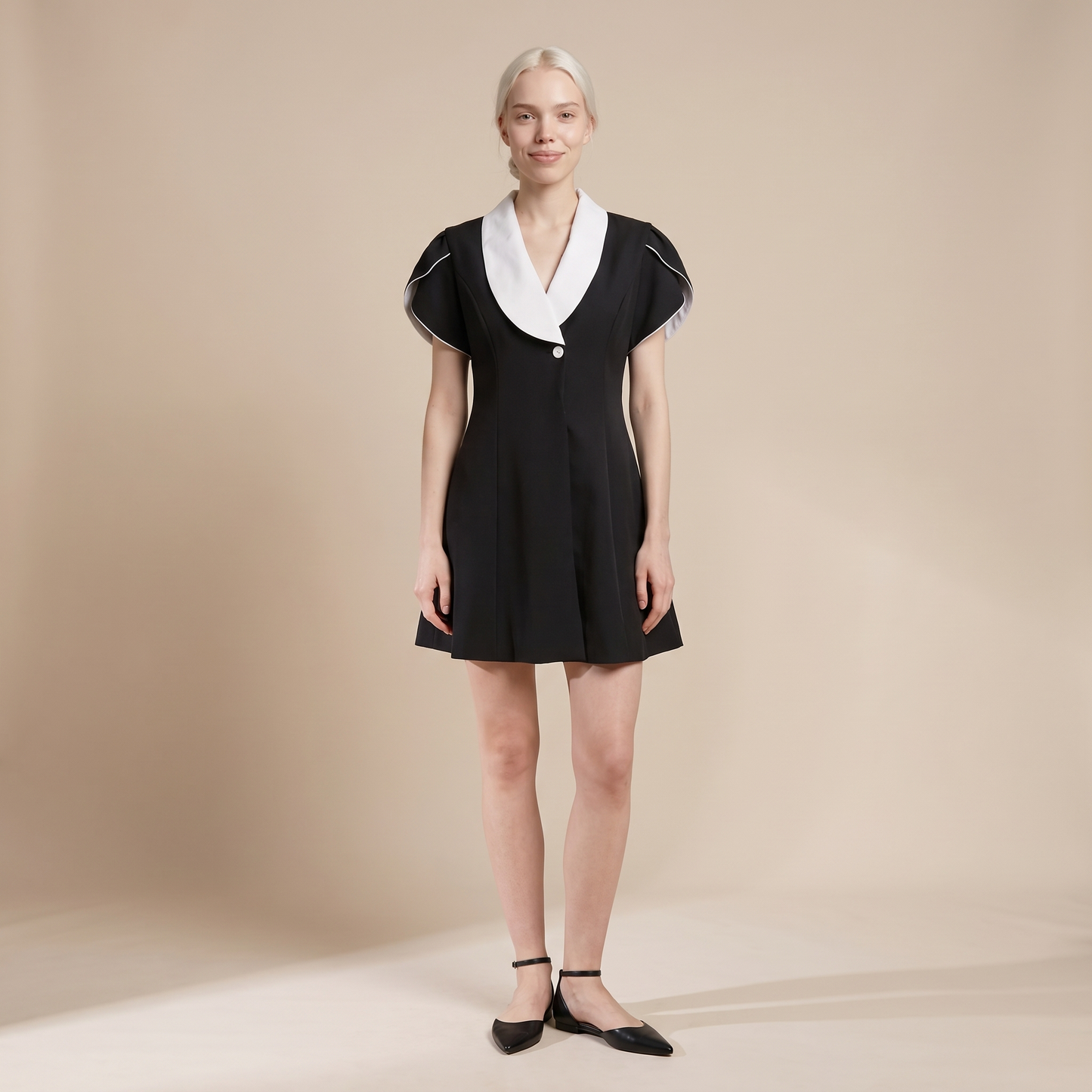 Sunoire guilia black dress front hero 01