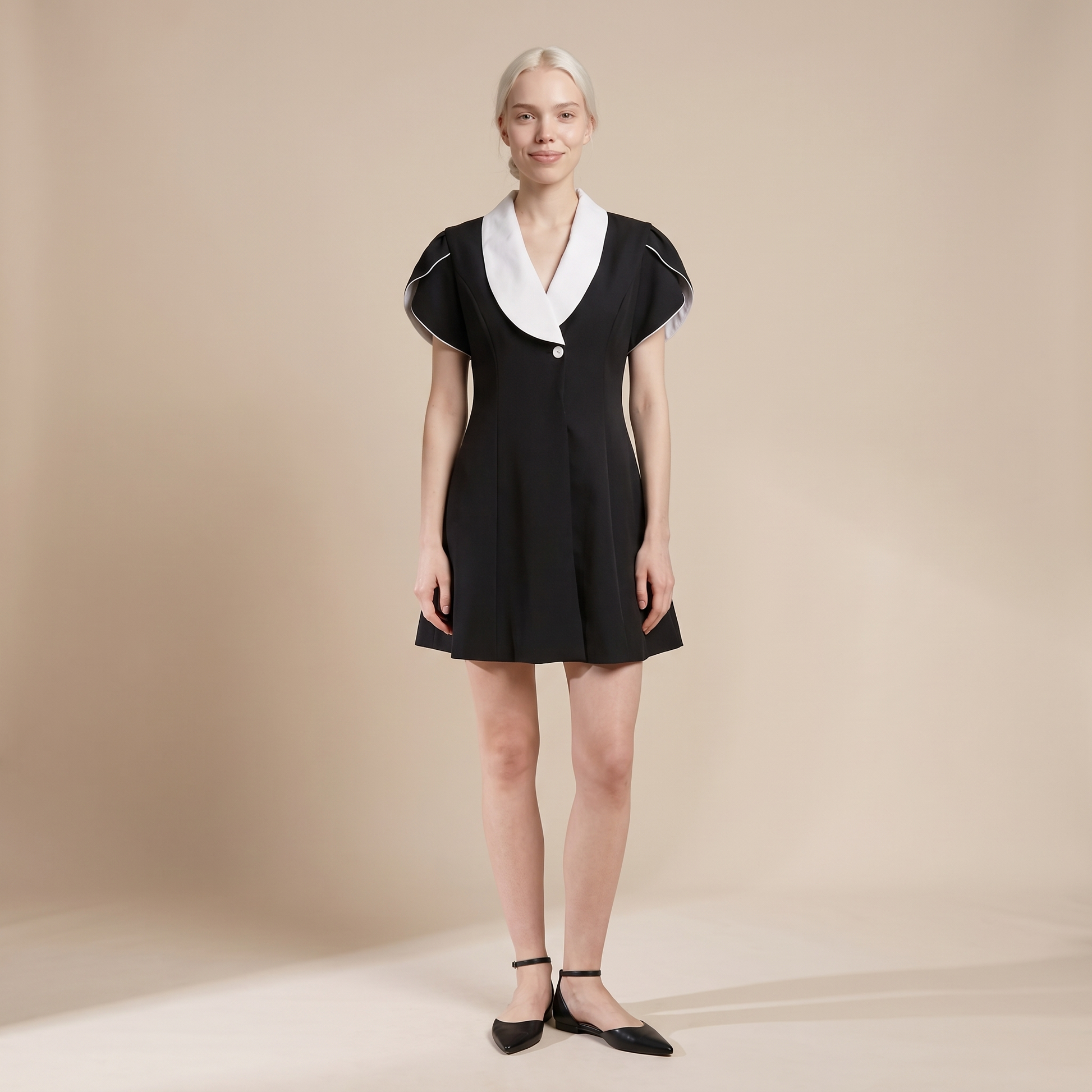 Sunoire guilia black dress front hero 01