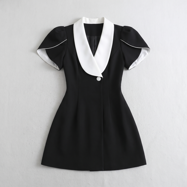 Sunoire guilia black dress garment flatlay 01