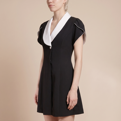 Sunoire guilia black dress worn detail 01