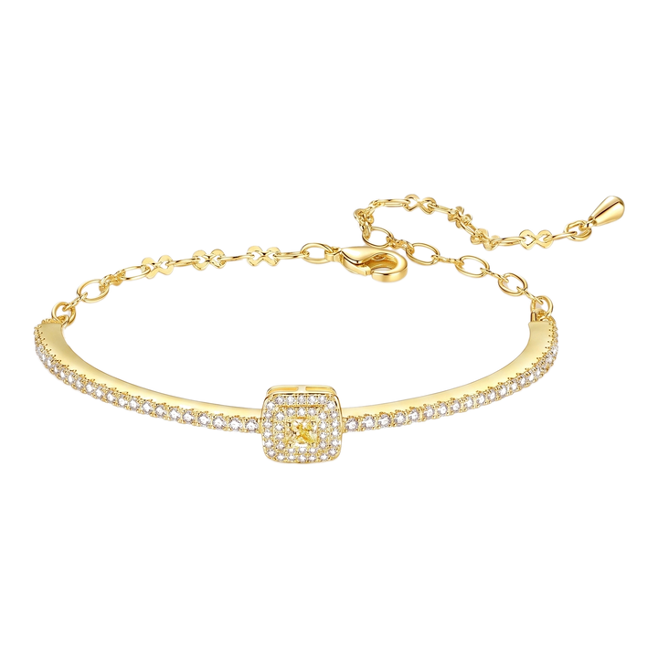 Sunoire luoteemi brass bracelet woman fashion accessory unique bling jewelry high quality dubai gold cuff bangle 01 flatlay gold