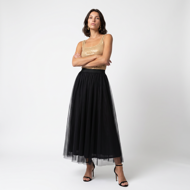 Sunoire heidi fashion langer knchelhoher rock front hero 01