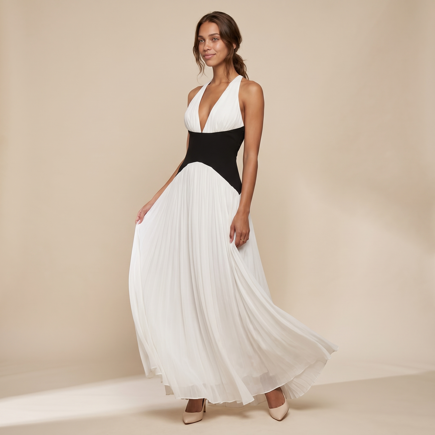 Sunoire helj08 cross border black backless dress front hero 01