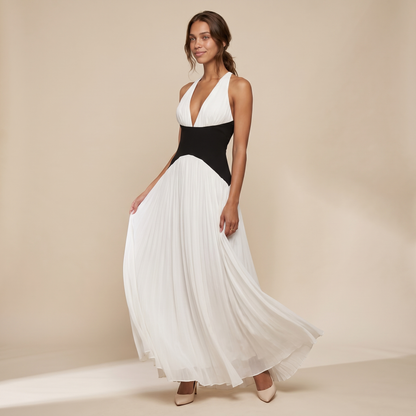 Sunoire helj08 cross border black backless dress front hero 01
