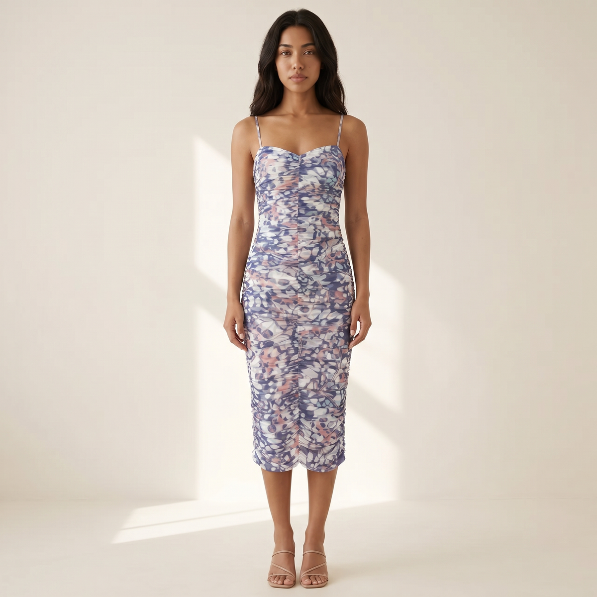 Caprice Multi Butterfly Wing Midi Dress