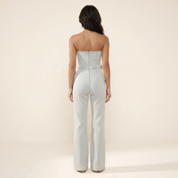Azure Bloom Strapless Jumpsuit