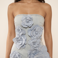 Azure Bloom Strapless Jumpsuit