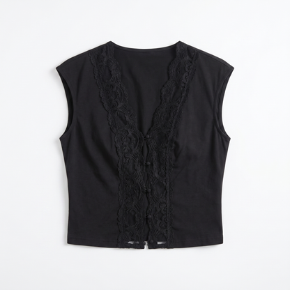 Iris Wine Lace Top