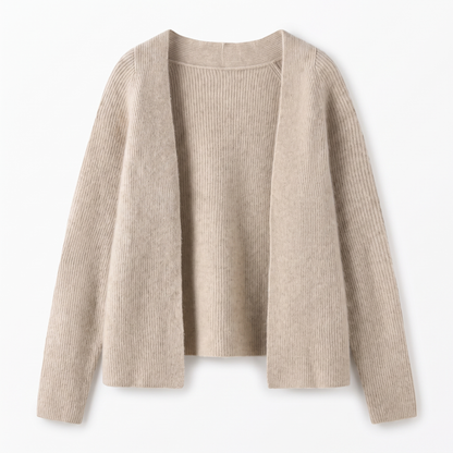 Sunoire high quality winter women s casual plus size cashmere cardigan women s coat garment flatlay 01
