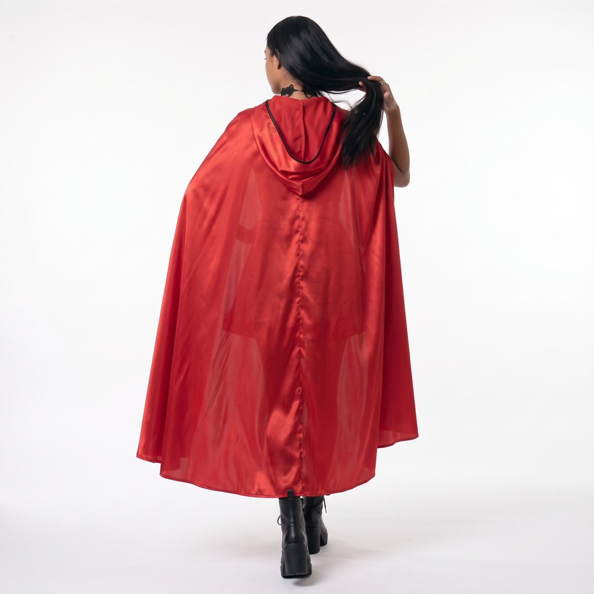 Sunoire hooded cape and mini dress set back view 01