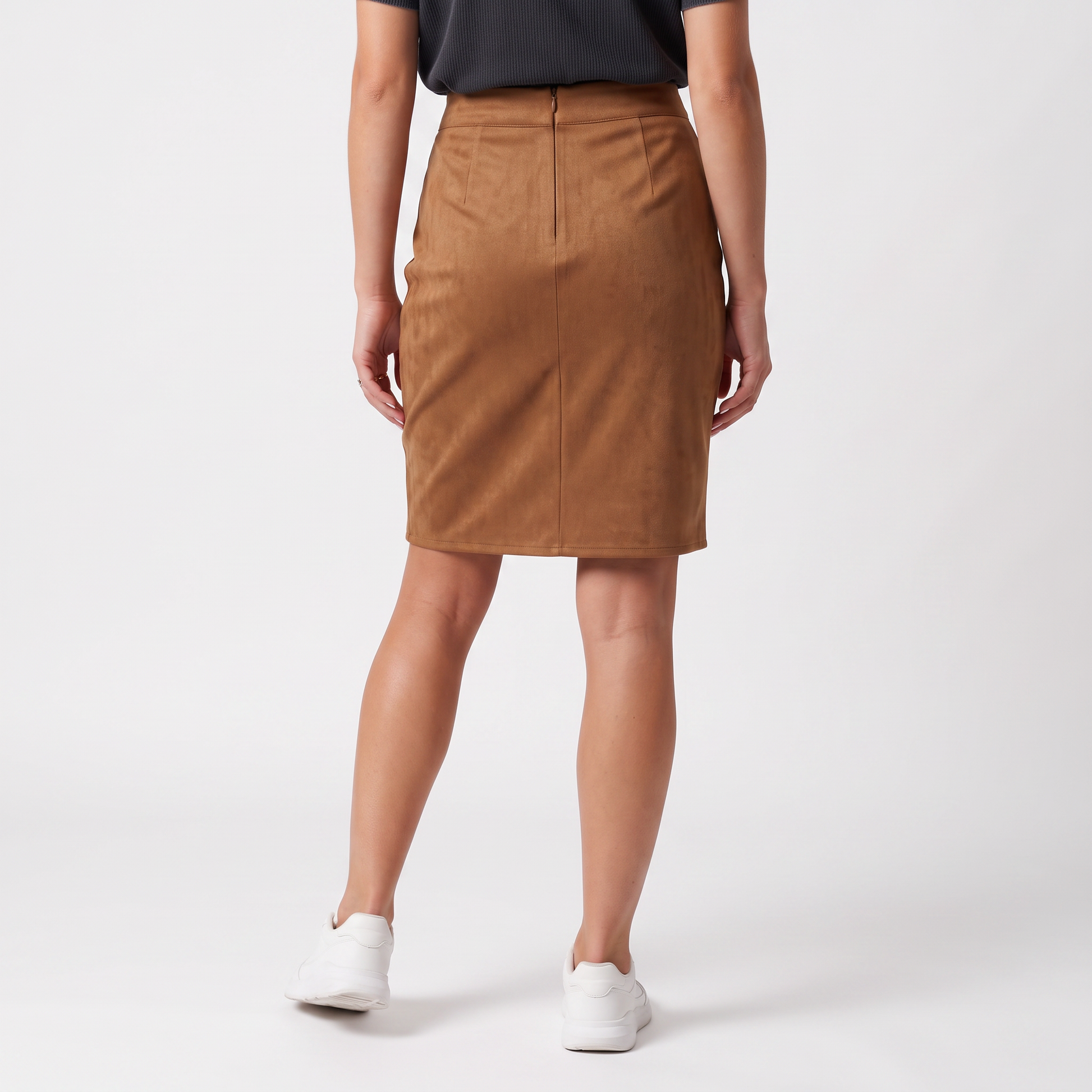 Sunoire hope minirock mit knopfleiste bottom back crop 01
