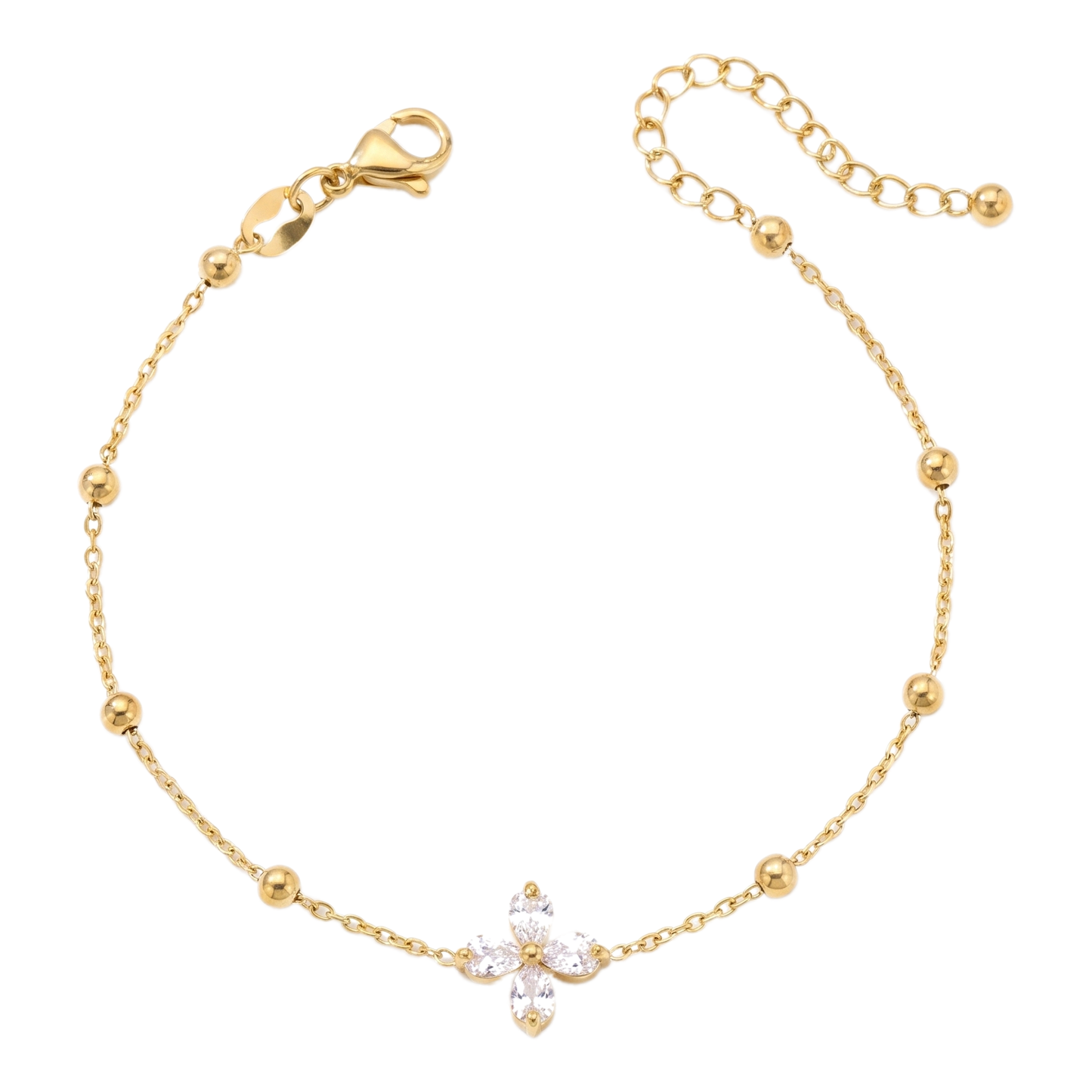 Sunoire exquisite waterproof stainless steel pendant necklace daily elegance gift party 05 flatlay clover
