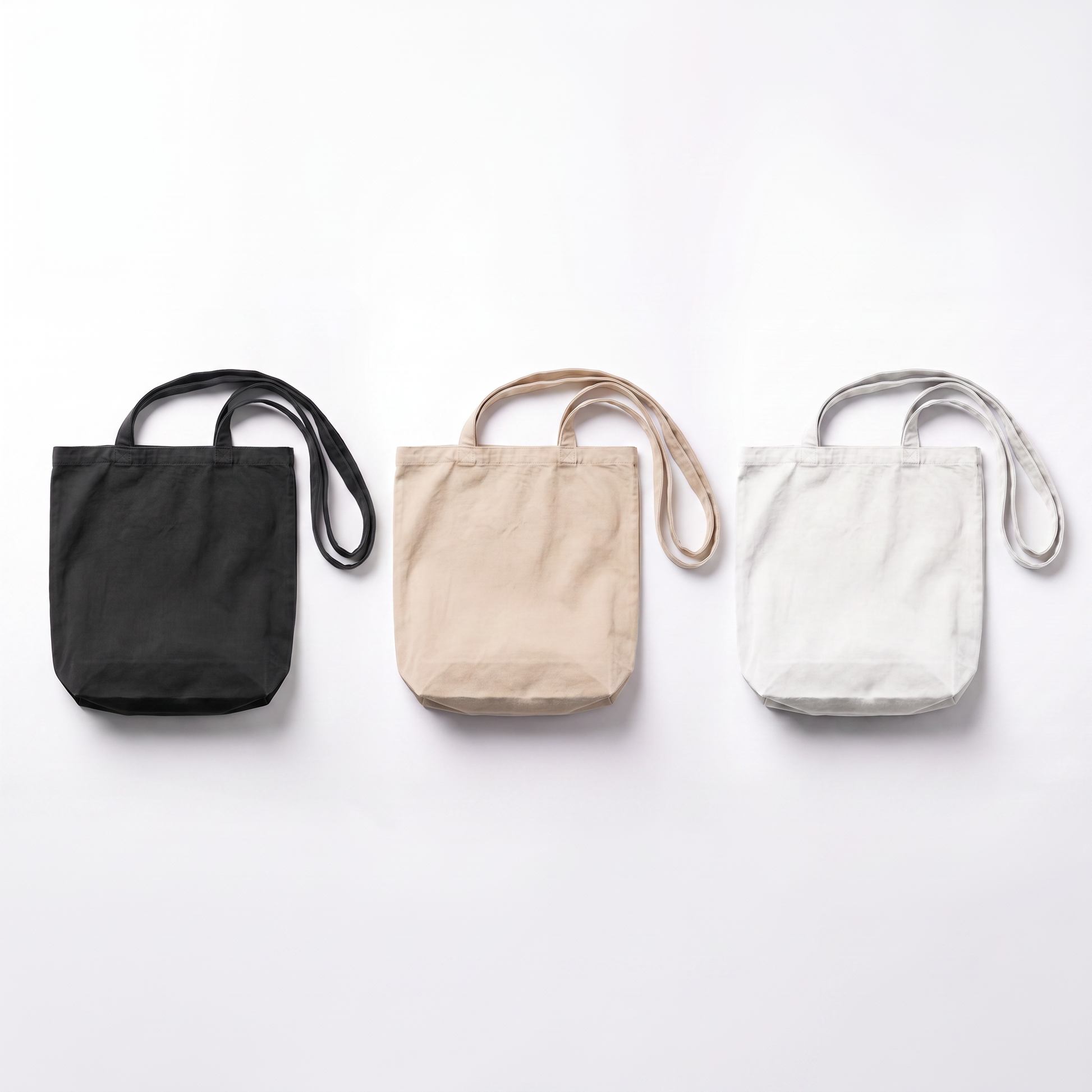 Sunoire iris black canvas tote bag collection flatlay