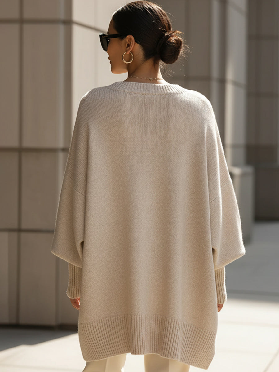 Jennifer | Sophisticated Jumper in Beige, another view