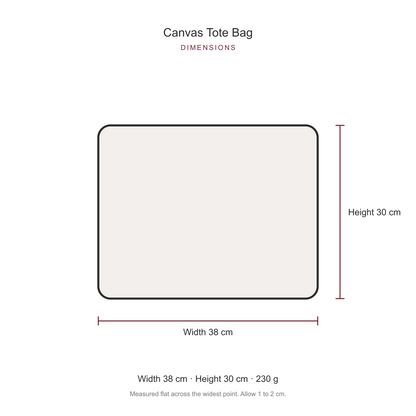 Canvas Tote Bag, dimensions