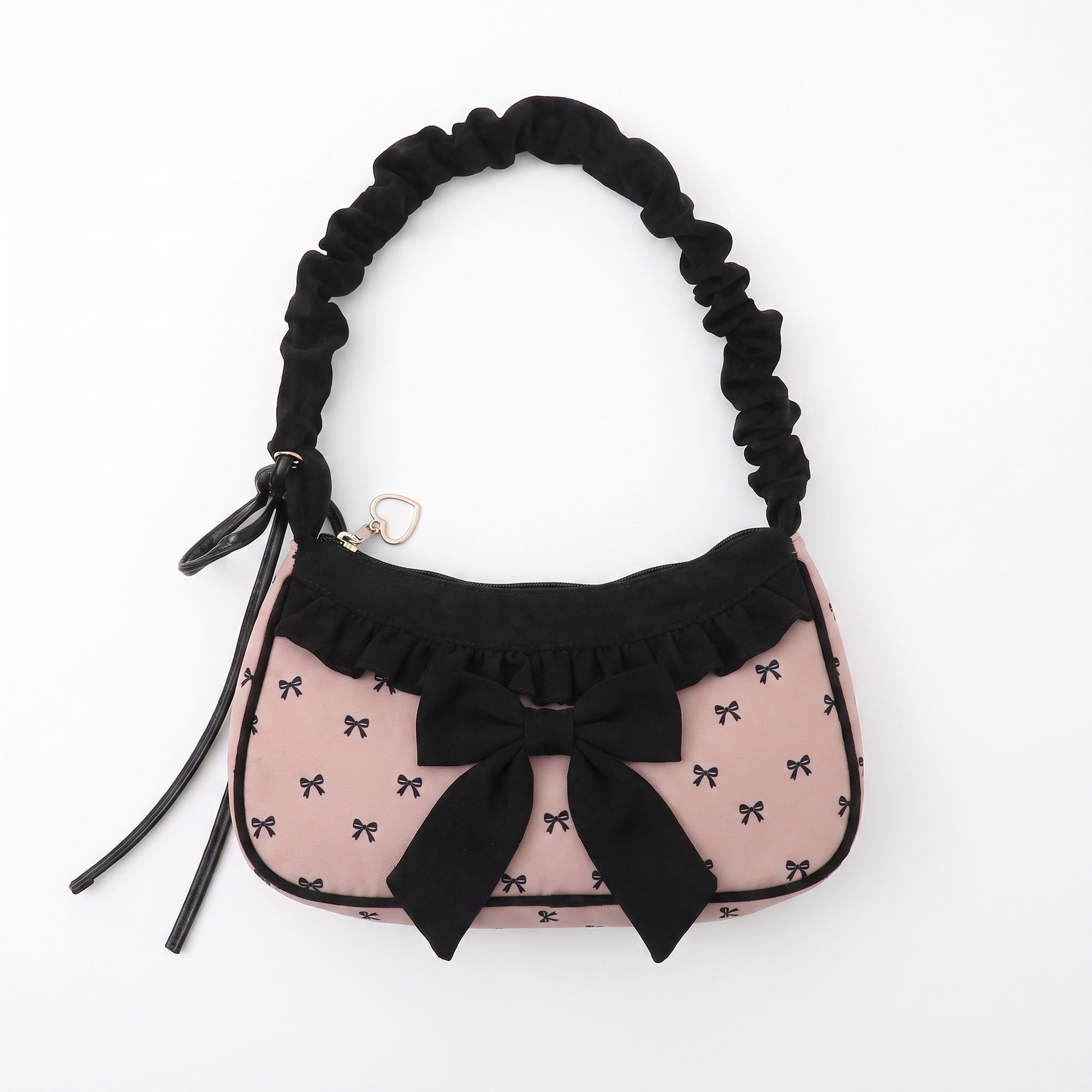 Sunoire junie blush pink bow charm bag 01 front