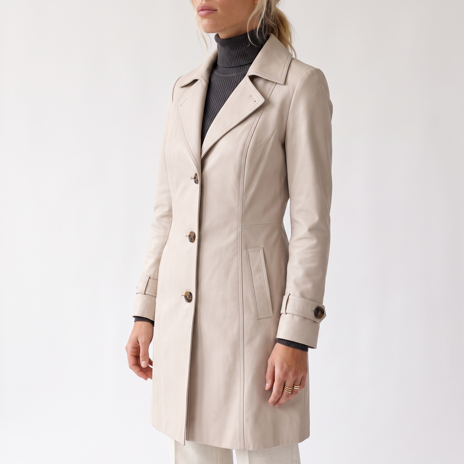 Sunoire kirsten classic and stylish trench coat torso crop 01