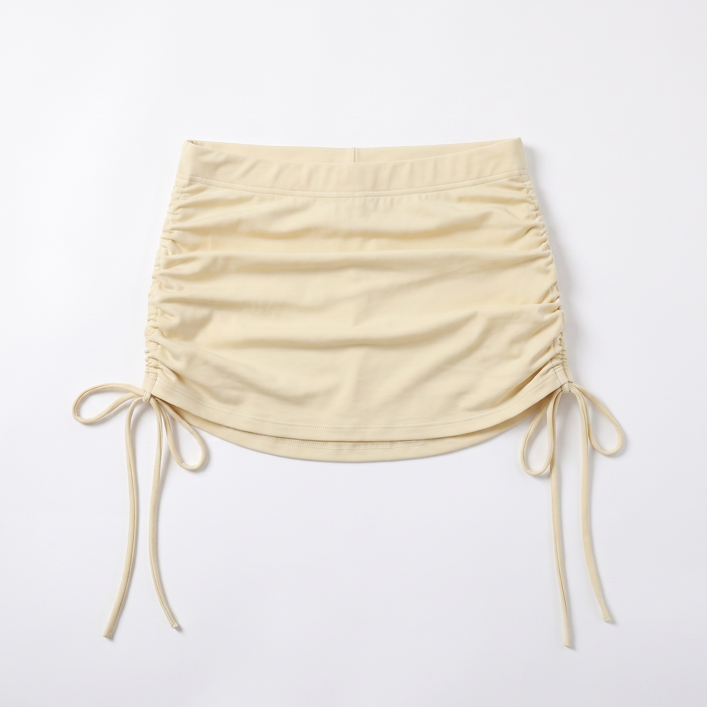 Sunoire lara black drawstring skirt garment flatlay 01