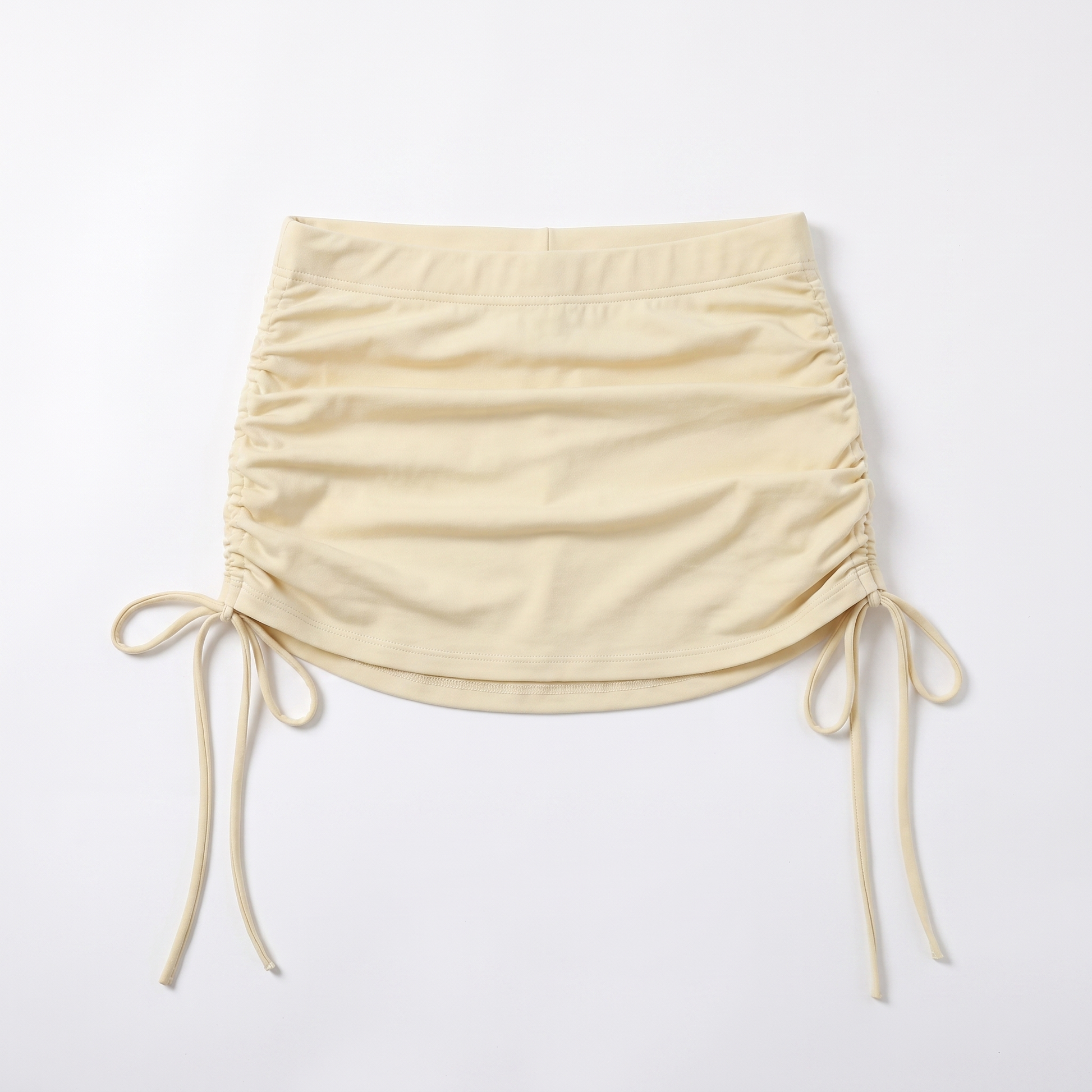 Sunoire lara black drawstring skirt garment flatlay 01