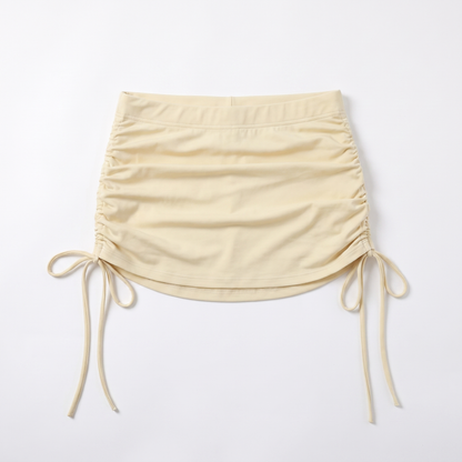 Sunoire lara black drawstring skirt garment flatlay 01