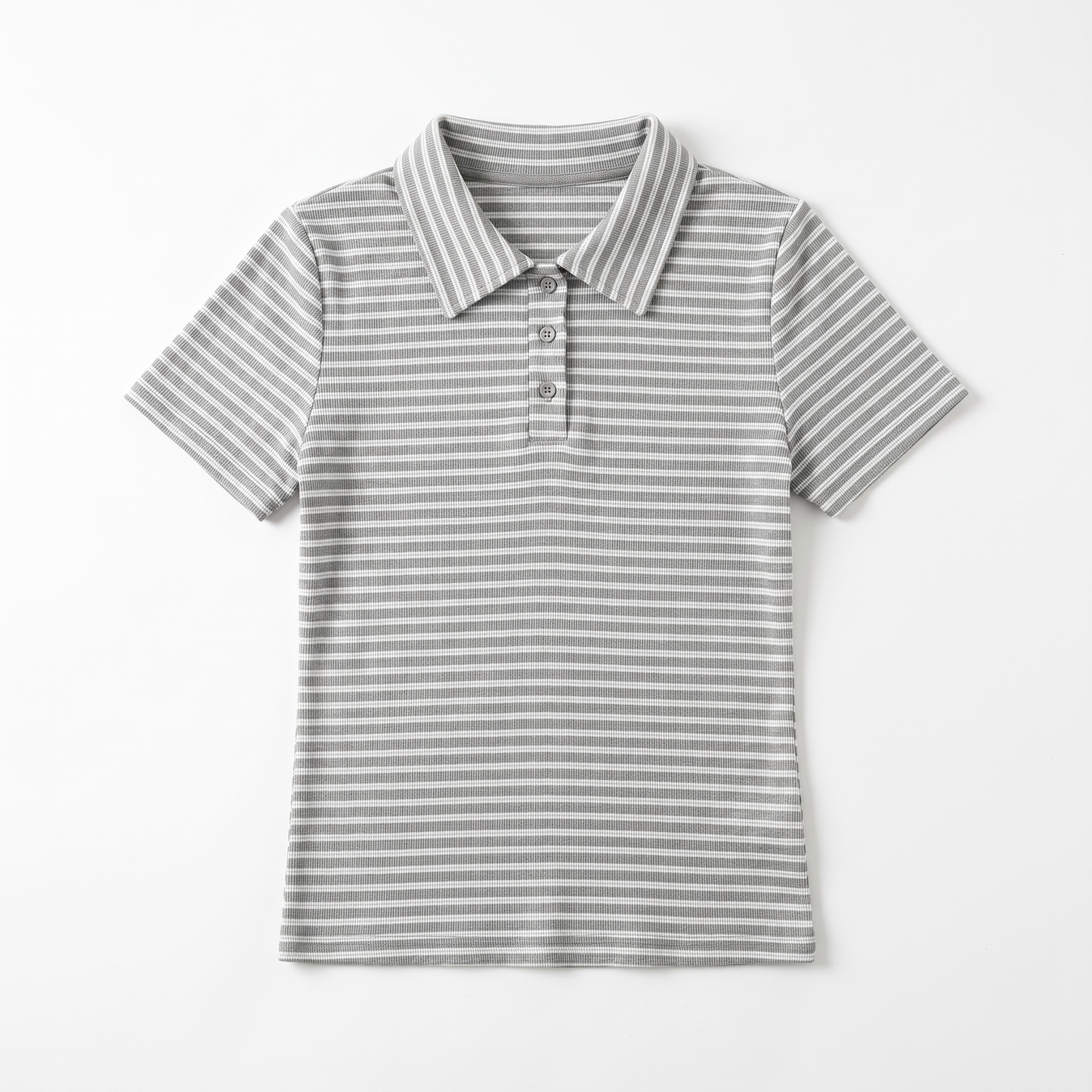 Sunoire lara striped polo top garment flatlay 01