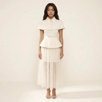 Sunoire larevix cape skirt set with belt front hero 01