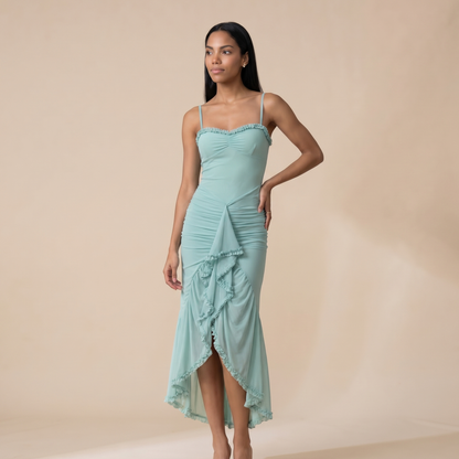 Sunoire lena yellow dress colorway mint front hero 01