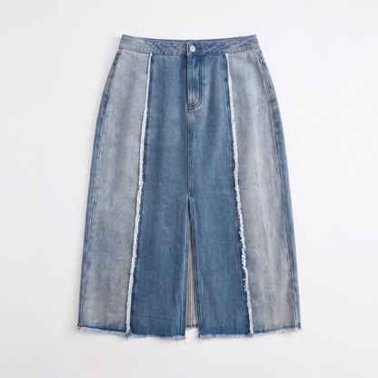 Sunoire lily panelled midi skirt elegant chic summer garment flatlay 01