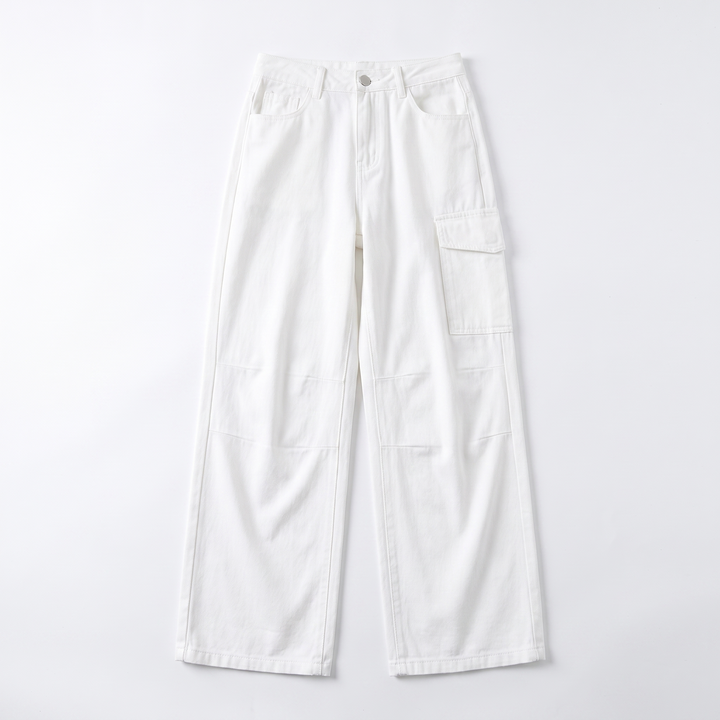 Sunoire lin wholesale women s high waisted cargo pants wholesale casual woman custom pants trousers for women garment flatlay 01