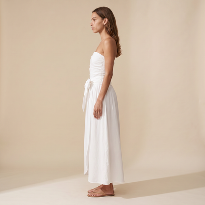 Sunoire lola white bow dress side view 01