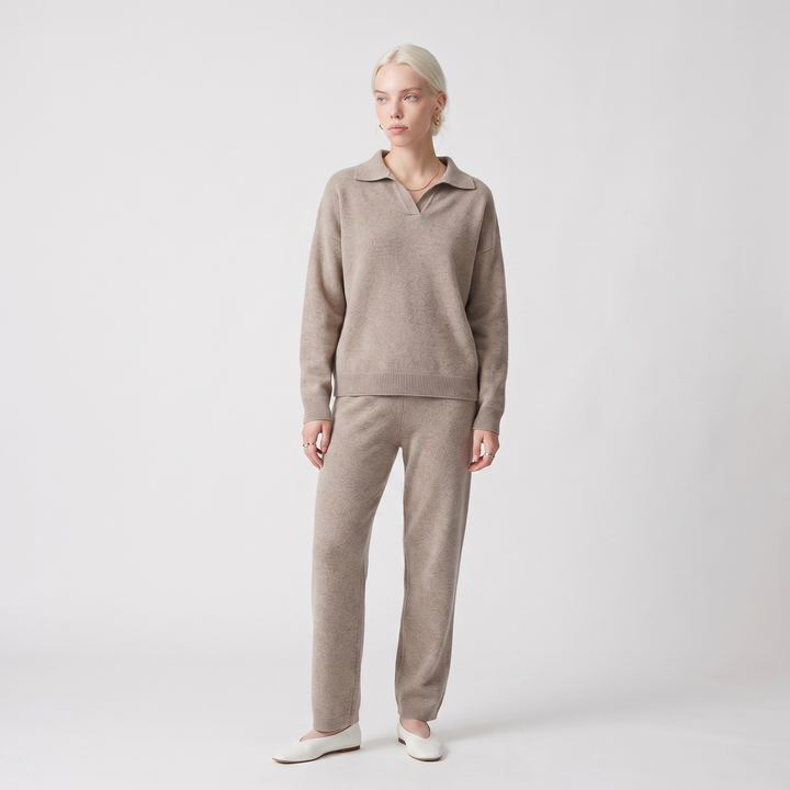 Sunoire lounge set dames clairmont colorway beige front hero 01
