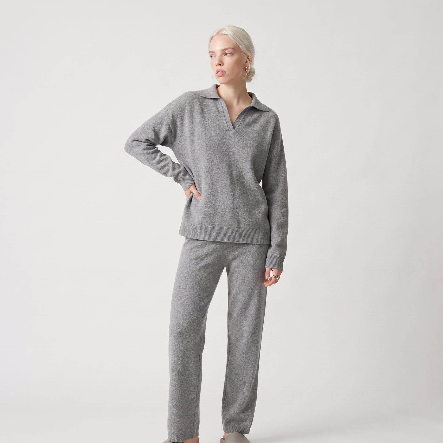 Sunoire lounge set dames clairmont colorway grijs front hero 01