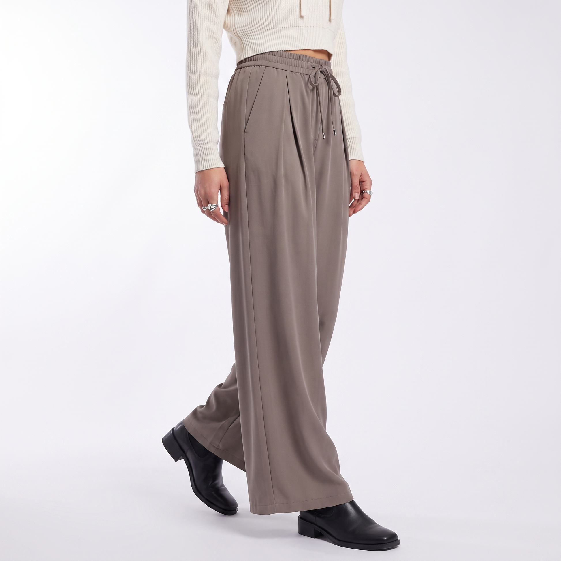 Sunoire maqvob top quality wholesale women s cargo pants trousers baggy sweat track jogger sports female wide leg pants for women bottom crop 3q 01