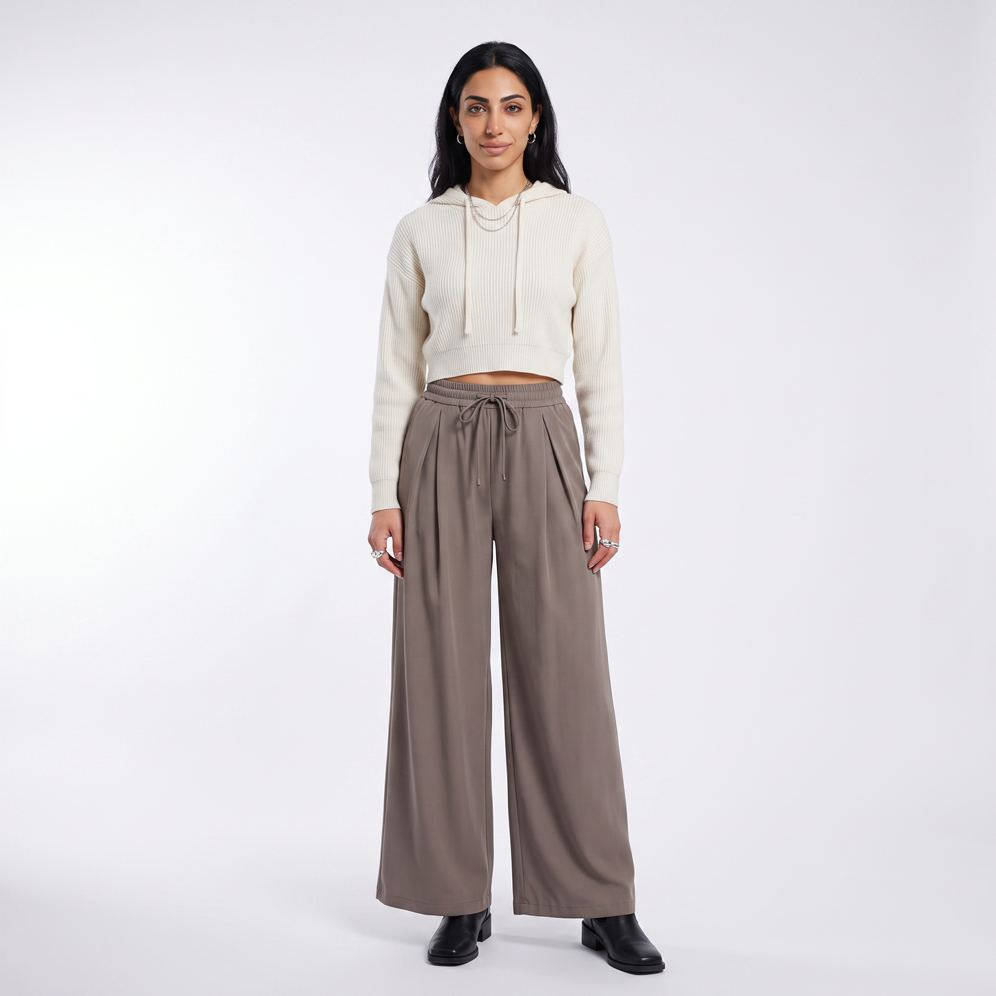 Sunoire maqvob top quality wholesale women s cargo pants trousers baggy sweat track jogger sports female wide leg pants for women front hero 01