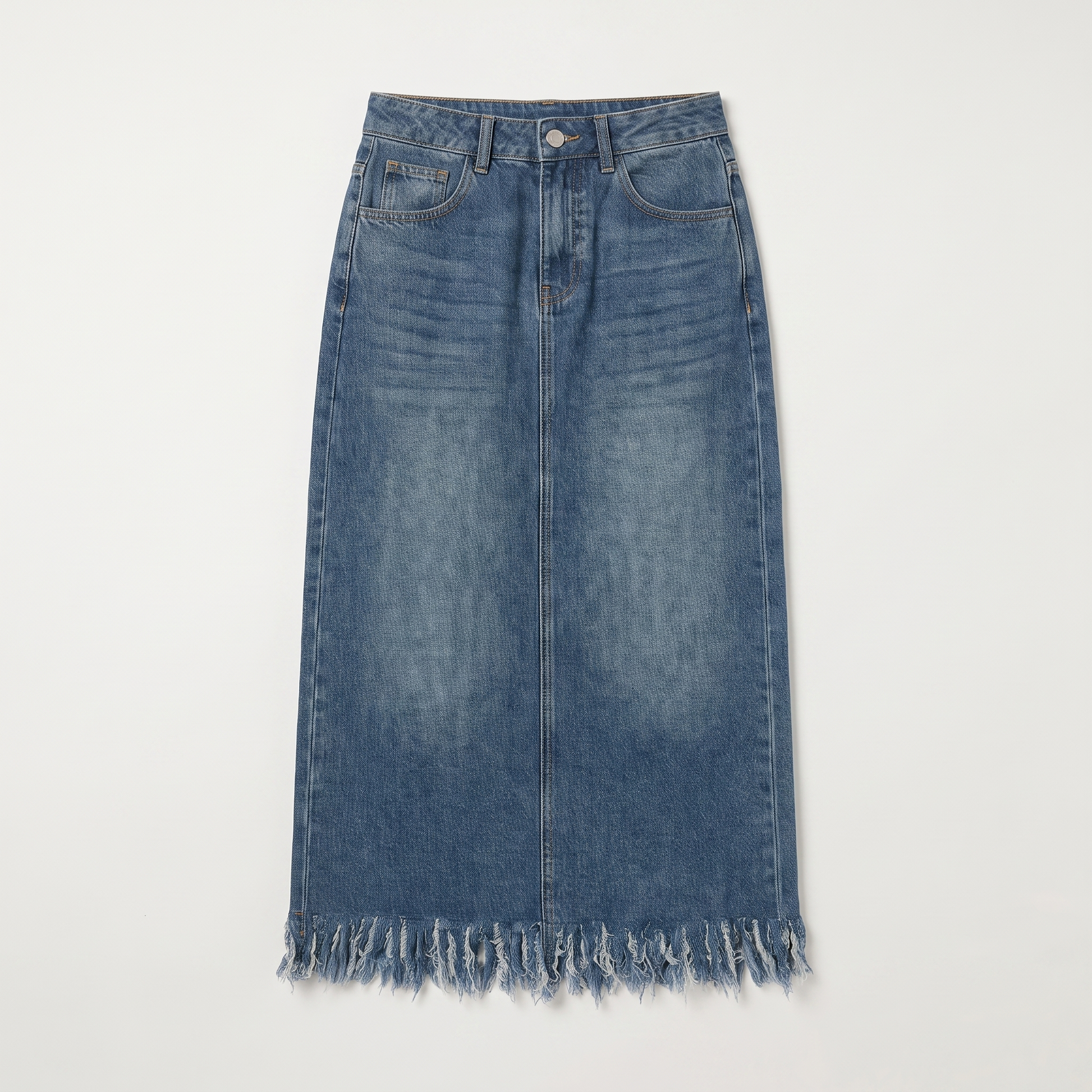 Sunoire maren blue denim skirt garment flatlay 01