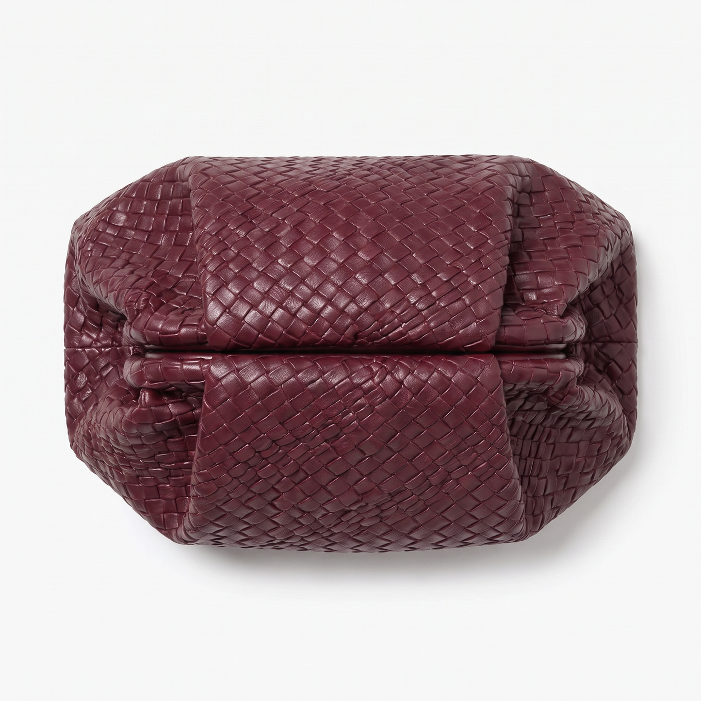 Sunoire margaux burgundy woven clutch 01 front