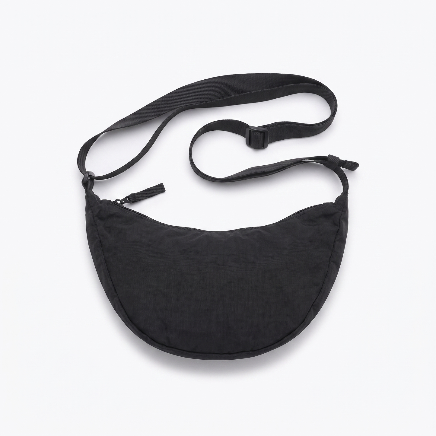 Sunoire margot black crescent crossbody bag 01 front